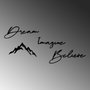 Wallity Dream Imagine Belive Escultura de Pared de Metal Negra